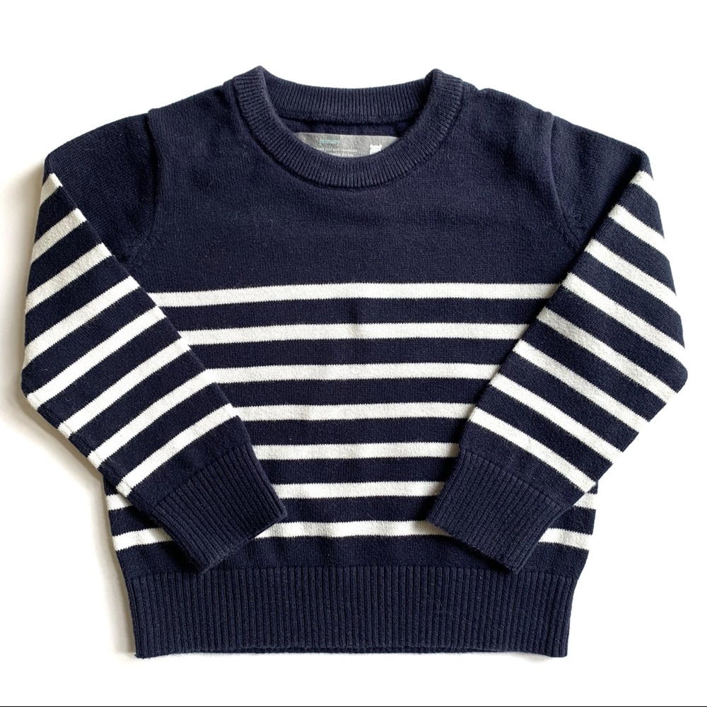 Striped Cotton Crew Neck Sweater - Primary